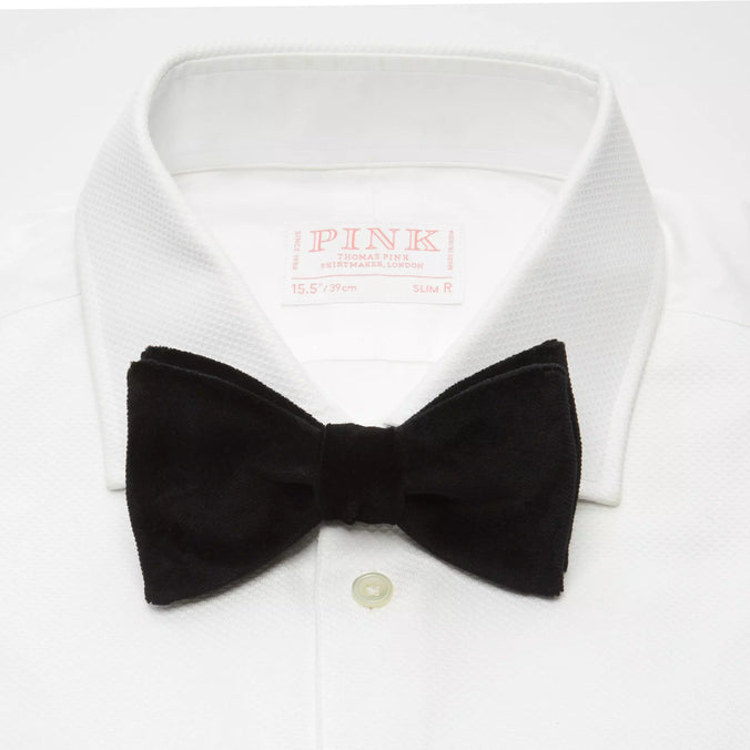 Black Velvet Pre-Tied Bow Tie