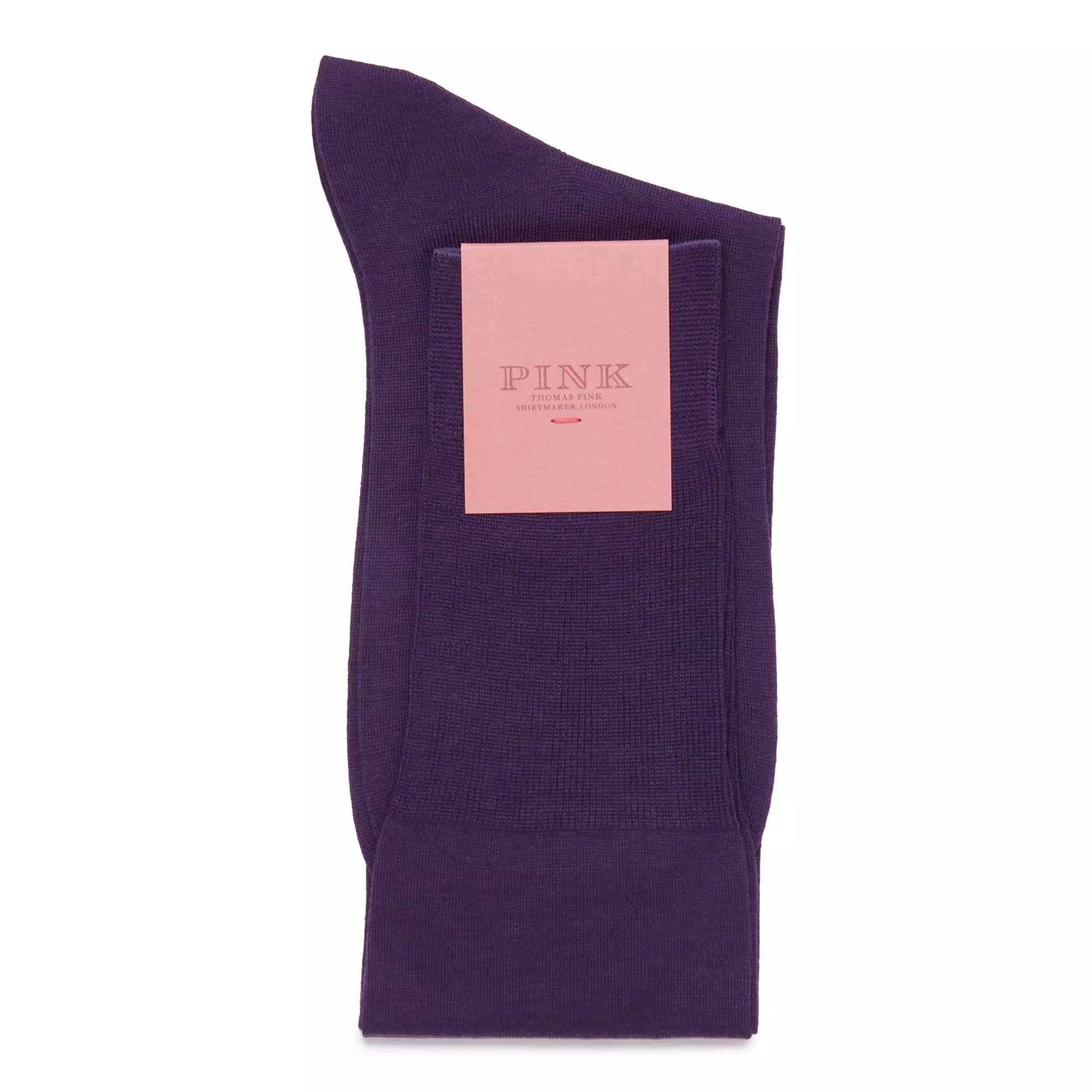 Purple Long Fine Merino Wool Socks