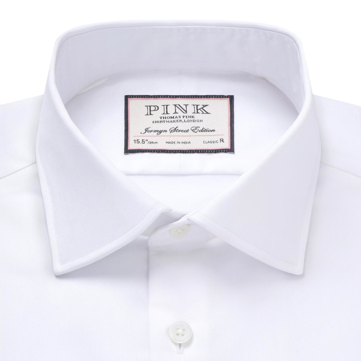 White Classic Fit Plain Formal Shirt with Stripe