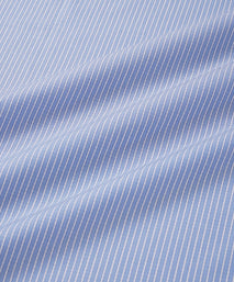 Pale Blue & White Tailored Fit Double Cuff Dandy Stripe Formal Shirt
