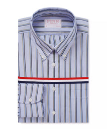 Blue & Green Classic Fit Smart Casual Jubilee End On End Shirt