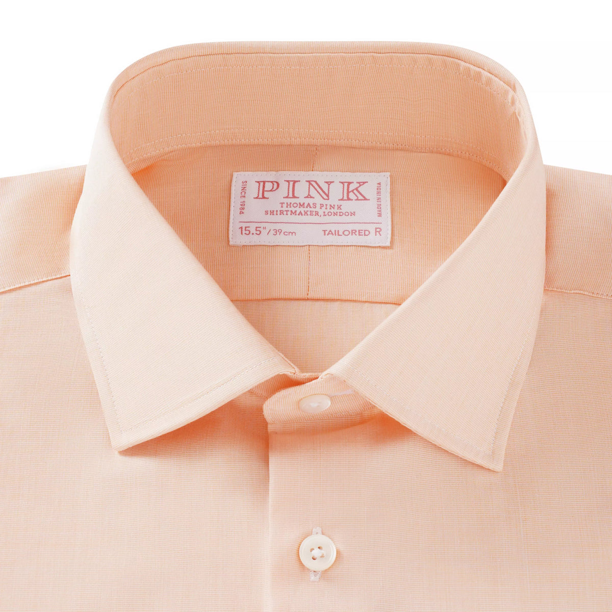Orange Tailored Fit End On End Formal Shirt