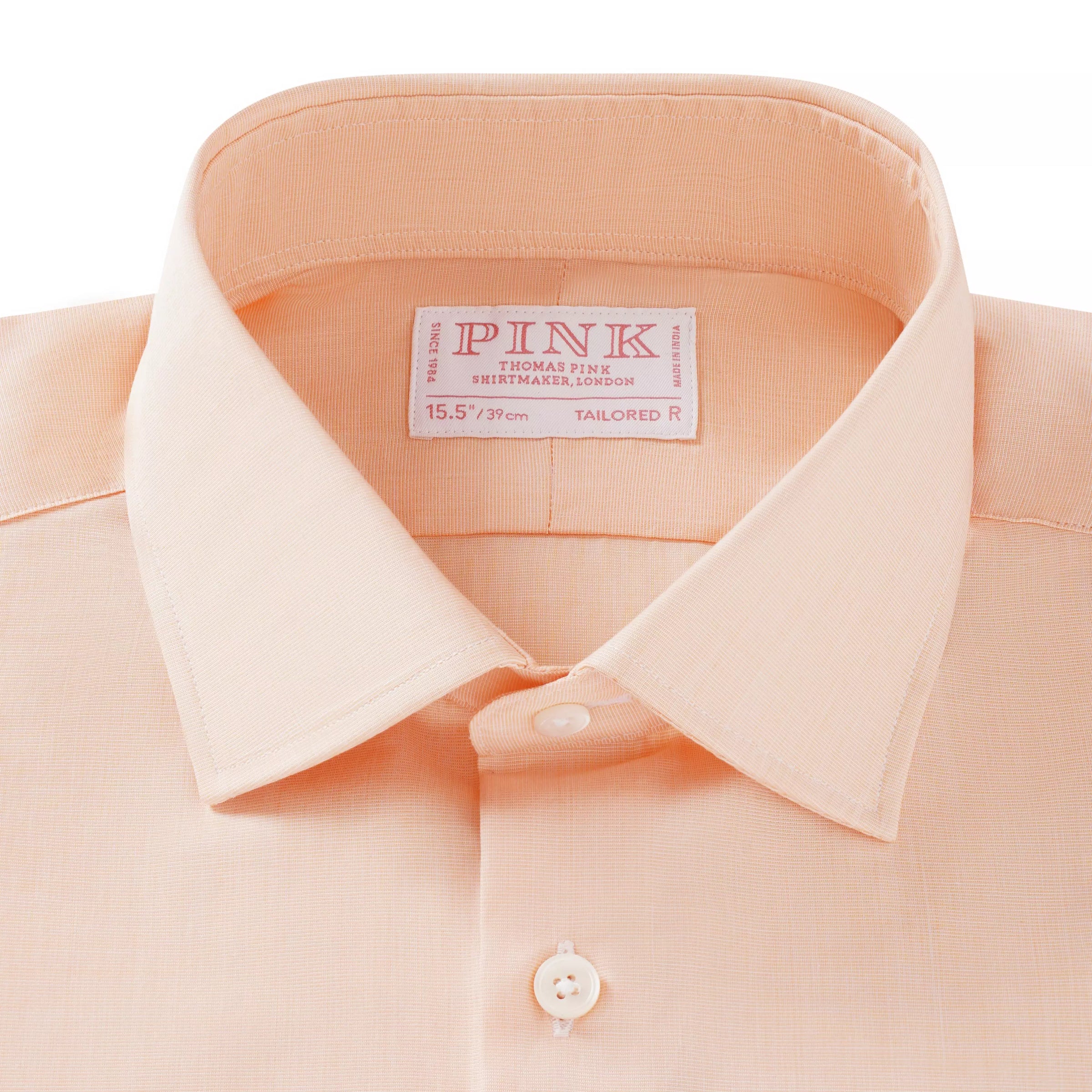 Orange Tailored Fit End On End Formal Shirt