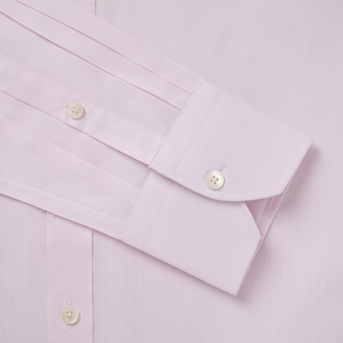 Pale Pink Slim Fit Formal Fine Herringbone Shirt