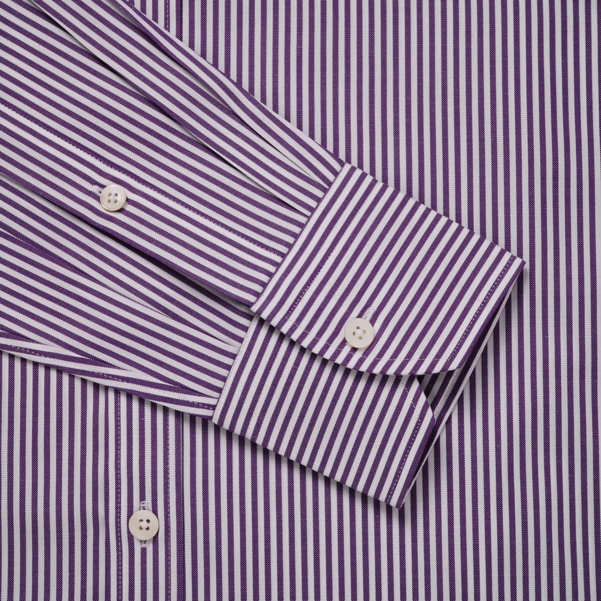 Lilac & White Classic Fit Cambridge Stripe Formal Shirt