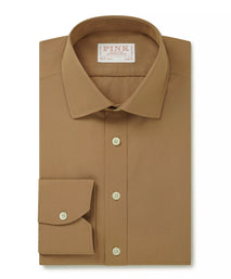 Camel Slim Fit Soft Finish Poplin Formal Shirt